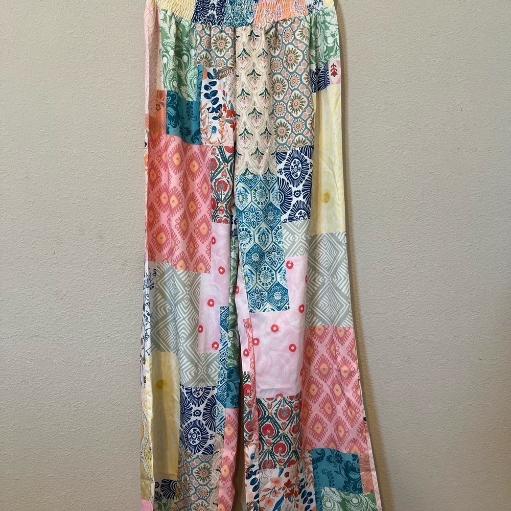 Colorful Patchwork Maxi Pants - image 2
